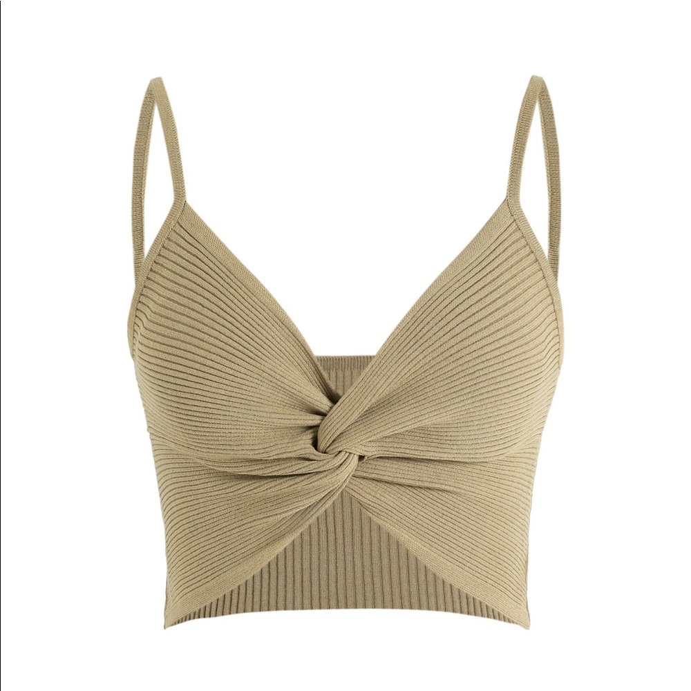 NWT CIDER Ribbed, Twists Crop Top. Women’s XL.